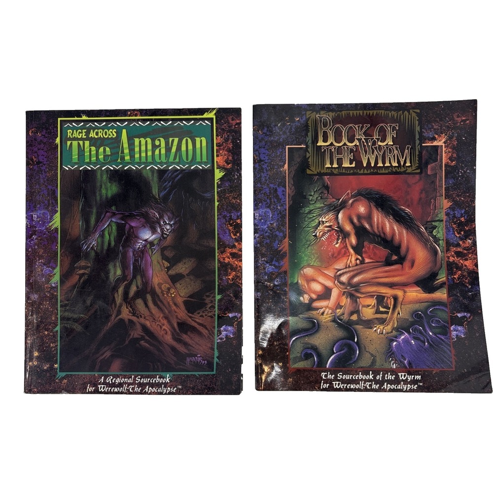 Werewolf: The Apocalypse Lot Of 2 Book of Wyrm Rage Across The Amazon WW 3200